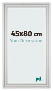 Cadre Photo 45x80cm Argent Mat MDF Lazio De Face Mesure | Yourdecoration.fr