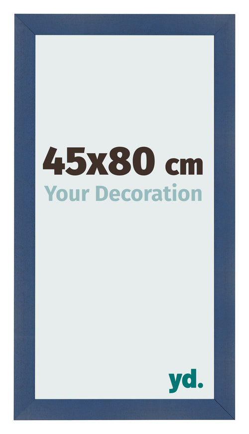 Cadre Photo 45x80cm Bleu Fonce Patine MDF Pisa De Face Mesure | Yourdecoration.fr
