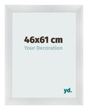 Cadre Photo 46x61cm Argent Noir Patine MDF Pisa De Face Mesure | Yourdecoration.fr