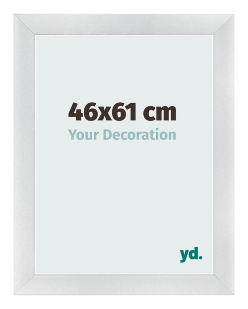 Cadre Photo 46x61cm Argent Noir Patine MDF Pisa De Face Mesure | Yourdecoration.fr