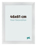 Cadre Photo 46x61cm Argent Noir Patine MDF Pisa De Face Mesure | Yourdecoration.fr