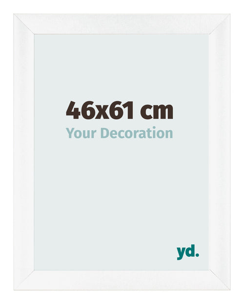 Cadre Photo 46x61cm Blanc Vintage MDF Pisa De Face Mesure | Yourdecoration.fr