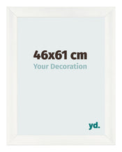 Cadre Photo 46x61cm Blanc Vintage MDF Pisa De Face Mesure | Yourdecoration.fr
