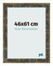 Cadre Photo 46x61cm Bleu Or Melange MDF Pisa De Face Mesure | Yourdecoration.fr