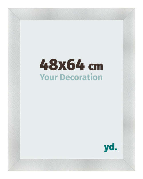 Cadre Photo 48x64cm Aluminium Brosse MDF Pisa De Face Mesure | Yourdecoration.fr