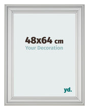 Cadre Photo 48x64cm Argent Mat MDF Lazio De Face Mesure | Yourdecoration.fr