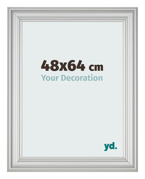 Cadre Photo 48x64cm Argent Mat MDF Lazio De Face Mesure | Yourdecoration.fr