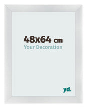 Cadre Photo 48x64cm Argent Noir Patine MDF Pisa De Face Mesure | Yourdecoration.fr