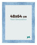Cadre Photo 48x64cm Bleu Brillant Patine MDF Pisa De Face Mesure | Yourdecoration.fr