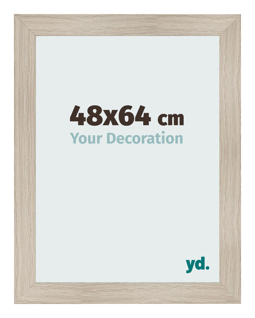 Cadre Photo 48x64cm Chene Rustique MDF Pisa De Face Mesure | Yourdecoration.fr