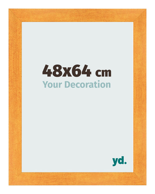Cadre Photo 48x64cm Orange MDF Pisa De Face Mesure | Yourdecoration.fr