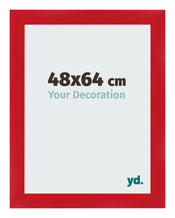 Cadre Photo 48x64cm Rouge MDF Pisa De Face Mesure | Yourdecoration.fr