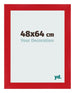 Cadre Photo 48x64cm Rouge MDF Pisa De Face Mesure | Yourdecoration.fr