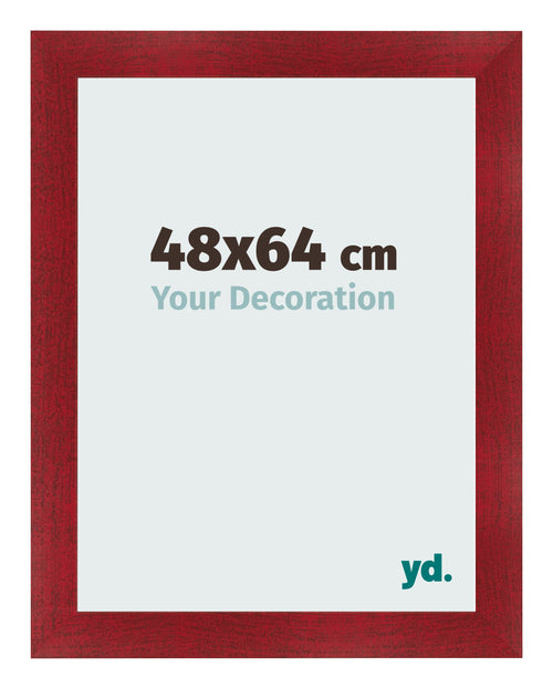 Cadre Photo 48x64cm Vin Rouge Patine MDF Pisa De Face Mesure | Yourdecoration.fr