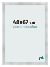 Cadre Photo 48x67cm Aluminium Brosse MDF Pisa De Face Mesure | Yourdecoration.fr