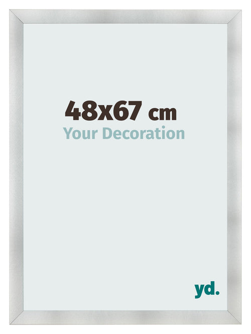 Cadre Photo 48x67cm Aluminium Brosse MDF Pisa De Face Mesure | Yourdecoration.fr