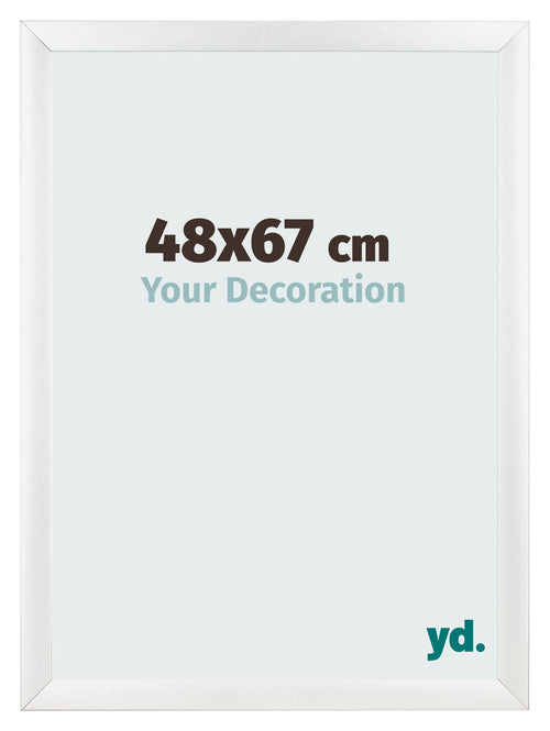 Cadre Photo 48x67cm Blanc Vintage MDF Pisa De Face Mesure | Yourdecoration.fr