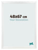 Cadre Photo 48x67cm Blanc Vintage MDF Pisa De Face Mesure | Yourdecoration.fr