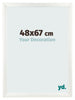 Cadre Photo 48x67cm Blanc Vintage MDF Pisa De Face Mesure | Yourdecoration.fr