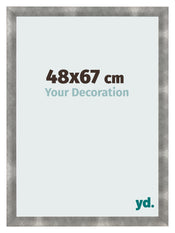 Cadre Photo 48x67cm Metal Vintage MDF Pisa De Face Mesure | Yourdecoration.fr