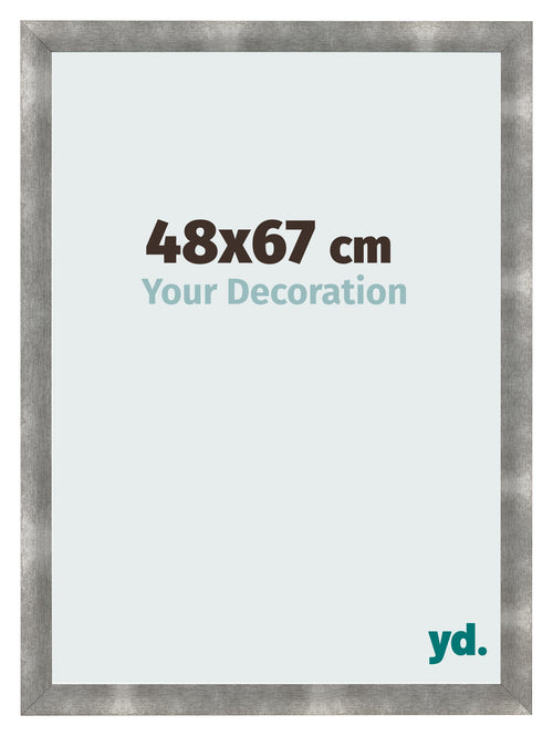 Cadre Photo 48x67cm Metal Vintage MDF Pisa De Face Mesure | Yourdecoration.fr