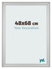 Cadre Photo 48x68cm Argent Mat MDF Lazio De Face Mesure | Yourdecoration.fr