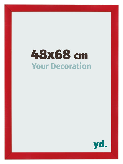 Cadre Photo 48x68cm Rouge MDF Pisa De Face Mesure | Yourdecoration.fr