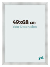 Cadre Photo 49x68cm Aluminium Brosse MDF Pisa De Face Mesure | Yourdecoration.fr