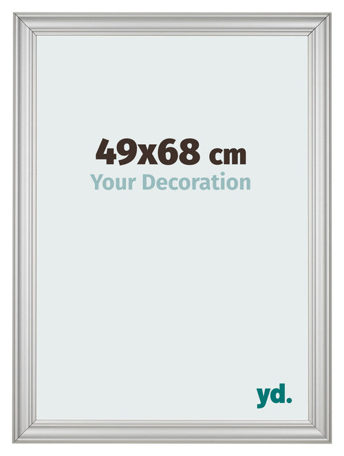 Cadre Photo 49x68cm Argent Mat MDF Lazio De Face Mesure | Yourdecoration.fr