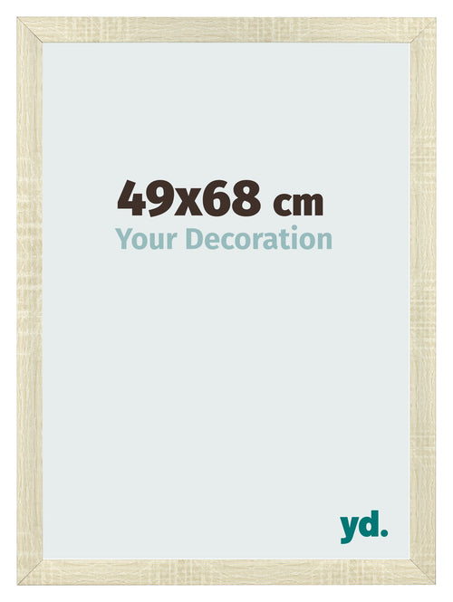 Cadre Photo 49x68cm Chene Sonoma MDF Pisa De Face Mesure | Yourdecoration.fr