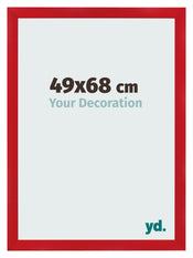 Cadre Photo 49x68cm Rouge MDF Pisa De Face Mesure | Yourdecoration.fr