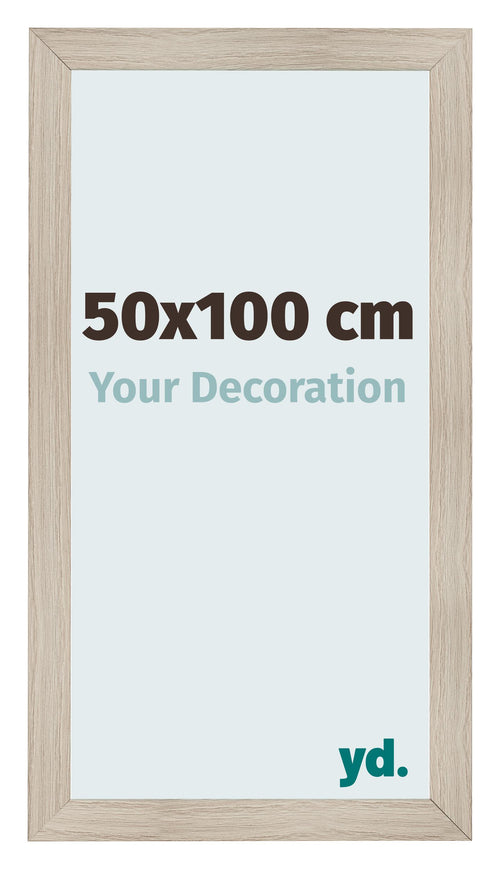 Cadre Photo 50x100cm Chene Rustique MDF Pisa De Face Mesure | Yourdecoration.fr