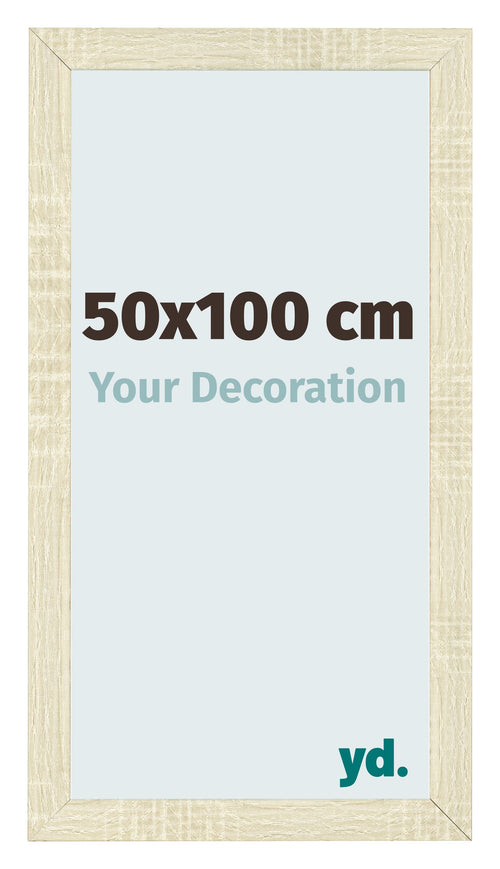 Cadre Photo 50x100cm Chene Sonoma MDF Pisa De Face Mesure | Yourdecoration.fr