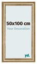 Cadre Photo 50x100cm Or Antique MDF Lazio De Face Mesure | Yourdecoration.fr