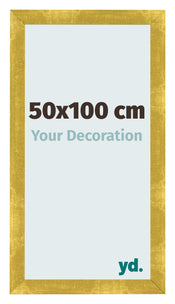 Cadre Photo 50x100cm Or Vintage MDF Pisa De Face Mesure | Yourdecoration.fr