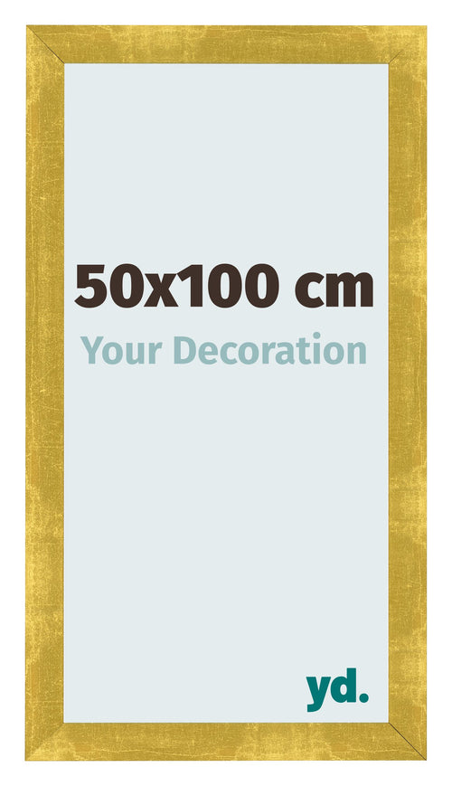 Cadre Photo 50x100cm Or Vintage MDF Pisa De Face Mesure | Yourdecoration.fr