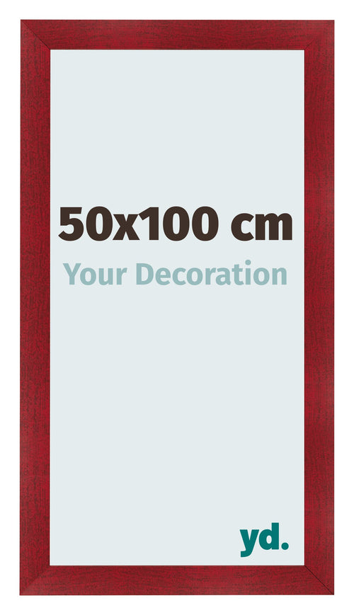 Cadre Photo 50x100cm Vin Rouge Patine MDF Pisa De Face Mesure | Yourdecoration.fr