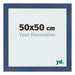 Cadre Photo 50x50cm Bleu Fonce Patine MDF Pisa De Face Mesure | Yourdecoration.fr