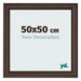 Cadre Photo 50x50cm Chene Fonce MDF Lazio De Face Mesure | Yourdecoration.fr