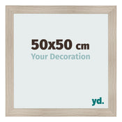 Cadre Photo 50x50cm Chene Rustique MDF Pisa De Face Mesure | Yourdecoration.fr