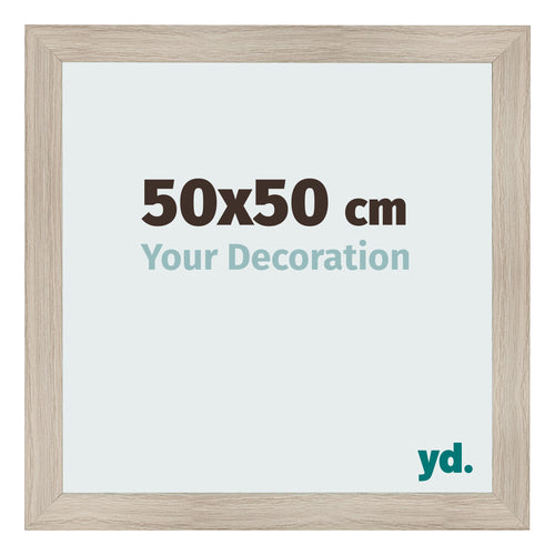 Cadre Photo 50x50cm Chene Rustique MDF Pisa De Face Mesure | Yourdecoration.fr