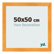 Cadre Photo 50x50cm Orange MDF Pisa De Face Mesure | Yourdecoration.fr