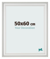 Cadre Photo 50x60cm Blanc Patine MDF Lazio De Face Mesure | Yourdecoration.fr