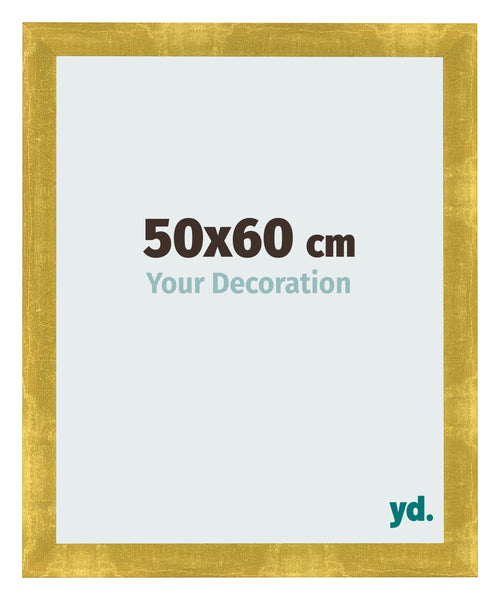 Cadre Photo 50x60cm Or Vintage MDF Pisa De Face Mesure | Yourdecoration.fr