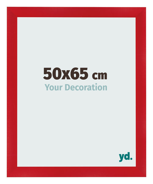 Cadre Photo 50x65cm Rouge MDF Pisa De Face Mesure | Yourdecoration.fr
