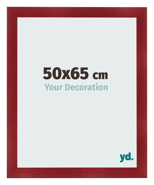 Cadre Photo 50x65cm Vin Rouge Patine MDF Pisa De Face Mesure | Yourdecoration.fr