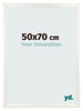 Cadre Photo 50x70cm Blanc Vintage MDF Pisa De Face Mesure | Yourdecoration.fr