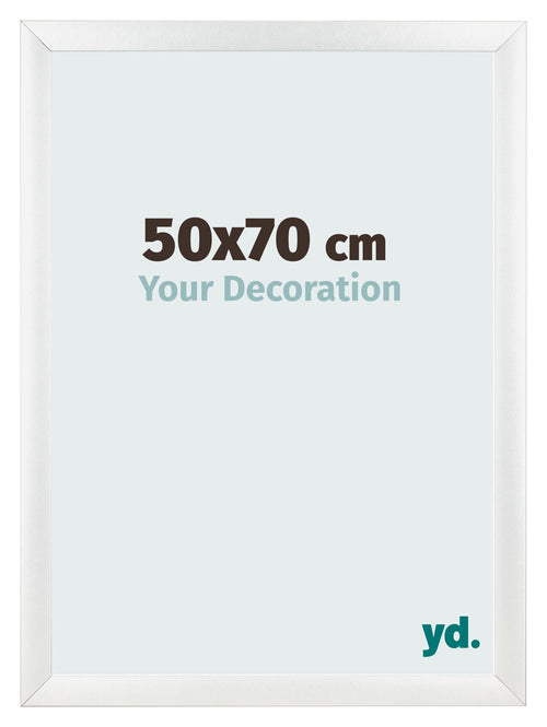 Cadre Photo 50x70cm Blanc Vintage MDF Pisa De Face Mesure | Yourdecoration.fr
