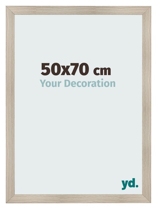 Cadre Photo 50x70cm Chene Rustique MDF Pisa De Face Mesure | Yourdecoration.fr