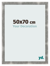 Cadre Photo 50x70cm Metal Vintage MDF Pisa De Face Mesure | Yourdecoration.fr
